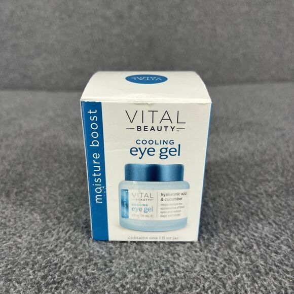 Vital Beauty Cooling Eye Gel Hyaluronic Acid Cucumber for Dark Circles Bags 1 oz - Picture 7 of 12